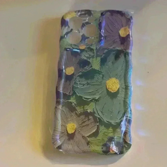 Flower Painting TPU iPhone14Promax Case - Picture 4 of 6